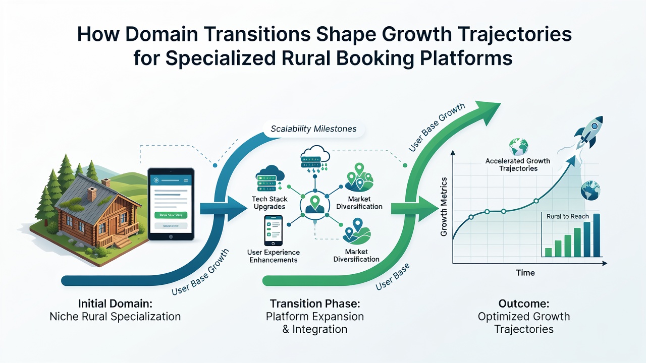 Graph depicting recovery timeline for specialized booking platforms after domain updates in rural tourism sector